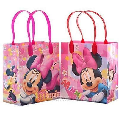 Girls Birthday Disney Boys 6 Pack Minnie Mouse Paper Party Favour Bags